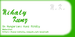 mihaly kunz business card